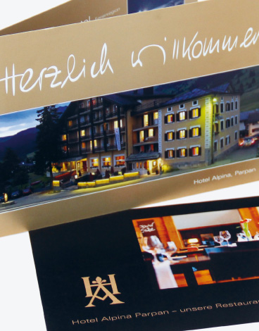 Hotel Alpina Parpan, Image-Flyer, Corporate Design